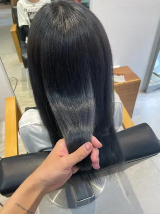 ロング 播磨茜/谷町四丁目/ Le'a/スパニストのヘアスタイル