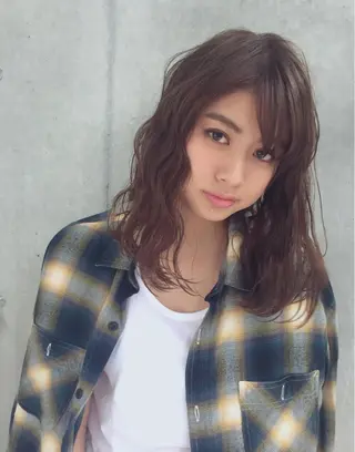 ミディアム セミロング HOODS hair salon所属・✨透明感カラー🌿 ✨飛田　ケイのヘアスタイル