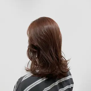 セミロング カラー ヘアアレンジ キヨミ 韓国レイヤーカットのヘアスタイル