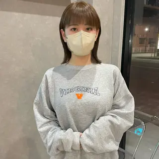 ミディアム カラー はちすか るかのヘアスタイル