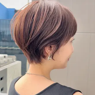 ショート カラー 髪質改善カラーと縮毛矯正/Vel(ベル)新宿店所属・ショート、ボブ特化 似合わせカット美容師のヘアスタイル