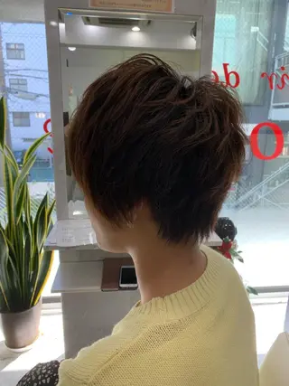 ショート パーマ 相武台ショート特化 💐川崎希💐のヘアスタイル