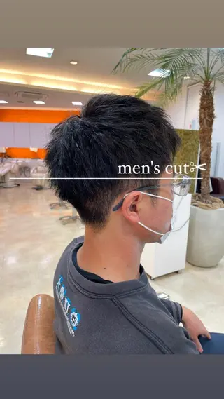 ショート メンズ 大宮｜メンズカット ダブルカラー｜パーマのヘアスタイル