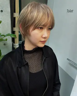 ショート カラー ハッシュカット カシマハヤトのヘアスタイル