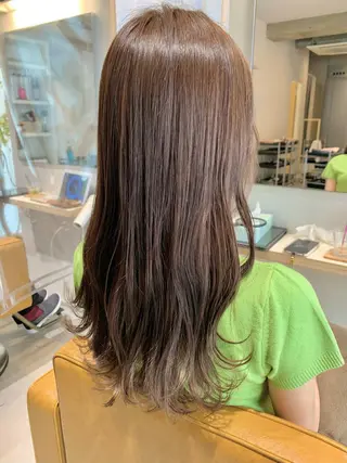 セミロング カラー 縮毛矯正×艶カラー /中村勇太のヘアスタイル