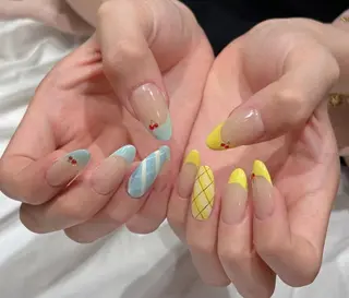 ネイル By moonネイル 🌷ワンホン/韓国風のネイルデザイン