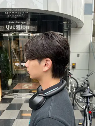 パーマ メンズ 森 ハリス誠一のヘアスタイル