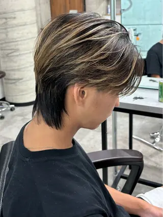 ミディアム カラー メンズ era2d所属・マコト/心斎橋 メンズ専門店のヘアスタイル