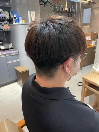 メンズ ボブ/インナーカラー ショート/佐野祥子のヘアスタイル