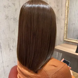 セミロング カラー 渡部 翔  髪質改善カラーのヘアスタイル