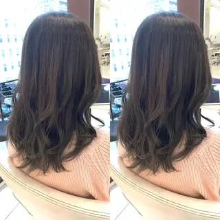 セミロング カラー ヘアアレンジ Merci メルシー 福岡、今泉のヘアスタイル