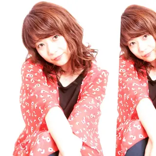 ミディアム パーマ 前髪縮毛矯正 高野開弦ハイトーンのヘアスタイル