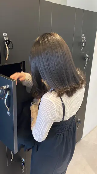 ミディアム カラー パーマ ヘアアレンジ 髪質改善水素TR× レイヤーカット/熊澤のヘアスタイル