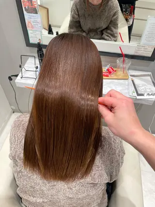 ロング パーマ k-twoたき✨艶感 カラー/美髪矯正のヘアスタイル