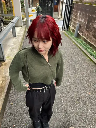 ミディアム カラー パーマ ヘアアレンジ 8HAIR / MAYUのヘアスタイル