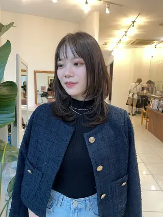ミディアム カラー ✅ボブ/パーマ/ 表参道/KENTA✅のヘアスタイル