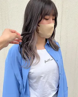 セミロング カラー ハイトーン/ショート 村上淳乃🐥のヘアスタイル