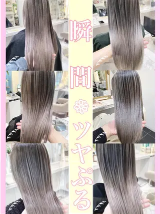 セミロング カラー 山崎俊輔/髪質改善 /バレイヤージュのヘアスタイル