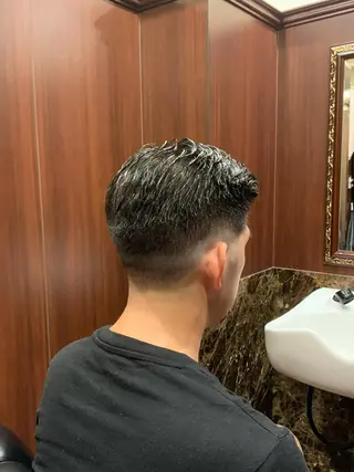 ショート パーマ メンズ ヒロ銀座 バーバーショップ神楽坂所属・ひらお あおとのヘアスタイル