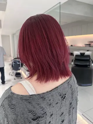 カラー YUI ☪︎/ウルフ レイヤー/艶カラーのヘアスタイル