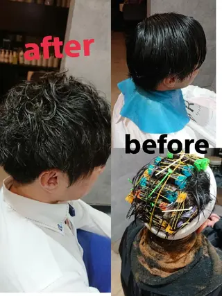 メンズ パーマ 浅野  勇貴のヘアスタイル
