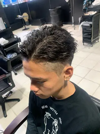 ショート メンズ メンズパーマ/難波/ 心斎橋　室園亮佑のヘアスタイル