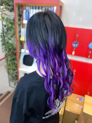 セミロング ゆぴ☾‪/推しカラー /ハイトーンのヘアスタイル