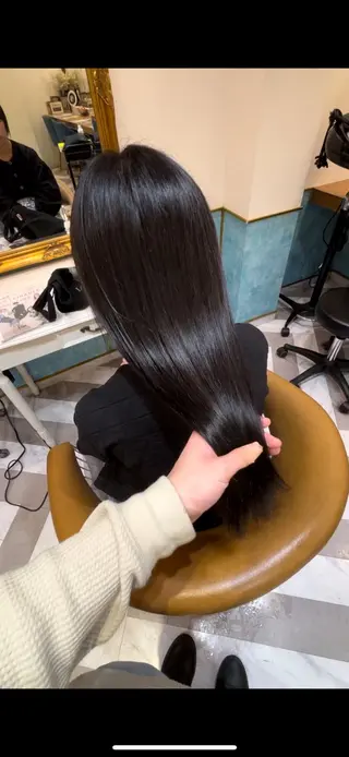 ロング カラー ❤︎韓国レイヤー/透 明感カラー/目黒のヘアスタイル