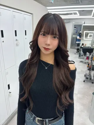 ロング カラー ヘアアレンジ メンズ エクステ🎀艶カラー ✨しぇる🌙のヘアスタイル