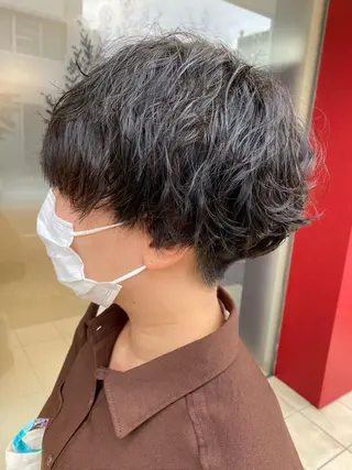 ショート パーマ 斎藤 彩香のヘアスタイル