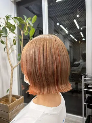 ショート カラー ヘアアレンジ 韓国/ハイトーン/ ボブ🎀MIKU🎀のヘアスタイル