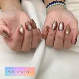 ネイル Rainbow nailsくろちゃんのネイルデザイン