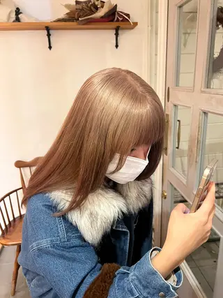 ミディアム カラー Garland 表参道所属・ミディアムレイヤー/ 艶カラー🎀　emiのヘアスタイル