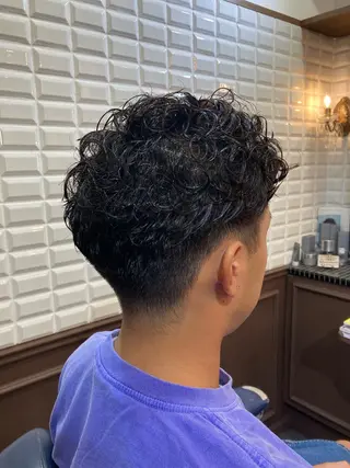 ショート パーマ メンズ ルピナス中田店長 山口大地のヘアスタイル
