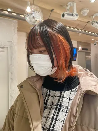 セミロング カラー 艶ハイトーン👑♡ NATSUKIのヘアスタイル