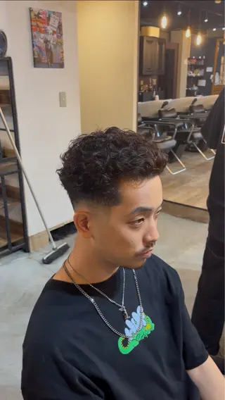 ショート パーマ メンズ 🇺🇸外国人風ヘア 💈N.Yuto💈のヘアスタイル