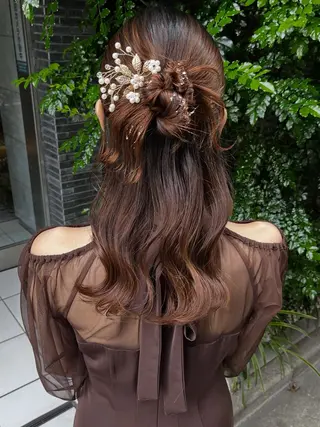 セミロング ヘアアレンジ ⭐️ アユミ⭐️のヘアスタイル