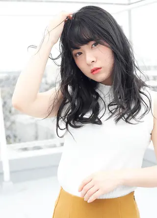 セミロング 🌙FLYCKA ☀️縮毛矯正のヘアスタイル