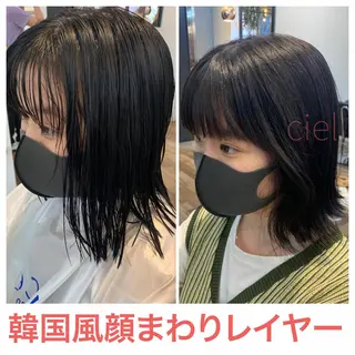 ミディアム 藤間 帆乃夏（とうまほのかのヘアスタイル