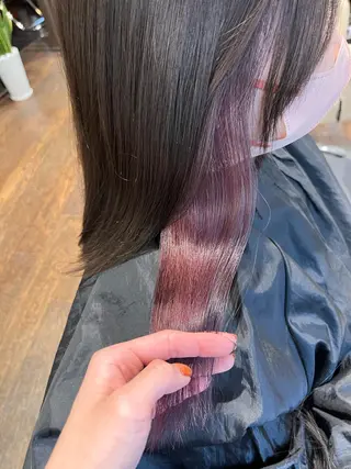 ロング カラー 中村 友香のヘアスタイル