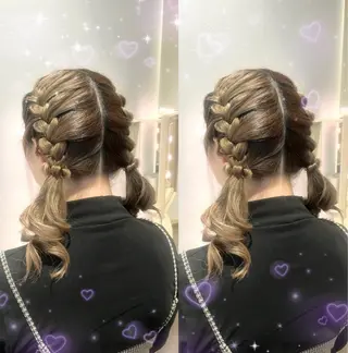 セミロング ヘアメ/お呼ばれﾍｱ /横浜/nozomiのヘアスタイル