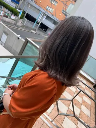 ミディアム カラー 髪質改善/ ブリーチ/中尾のヘアスタイル