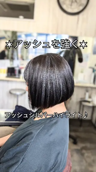 ショート カラー メンズパーマ/ボブ/ レイヤー店長えのもとのヘアスタイル