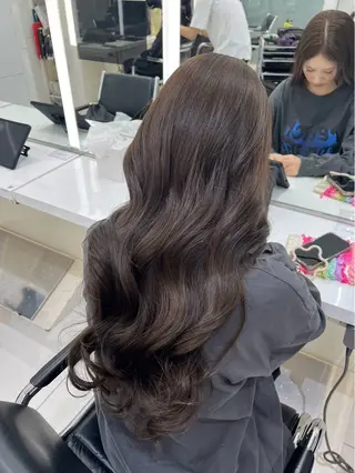 ロング カラー リコ🪐ワンカラー モデル募集のヘアスタイル