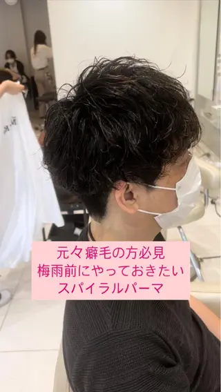 ショート パーマ メンズ メンズサロンGRIT 店長　深山一平のヘアスタイル