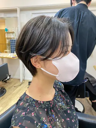 ショート カラー lab.by ioe中崎店所属・中北篤志 ショートボブのヘアスタイル
