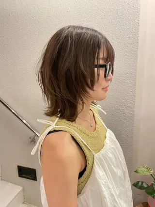 ミディアム 🍁レイヤー.ニュア ンスパーマ.🍁陸来のヘアスタイル