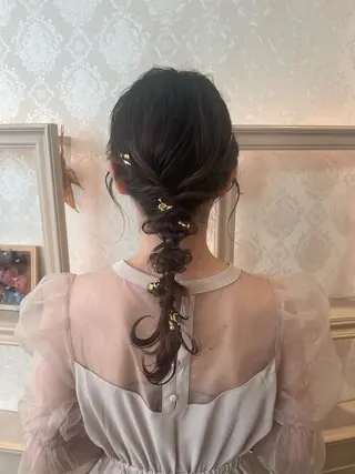 ヘアアレンジ 🍪ヨシイハルネ🍪 ラベンダーカラーのヘアスタイル