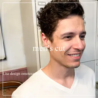 ショート カラー パーマ ヘアアレンジ メンズ 表参道Lise おおいしおりのヘアスタイル