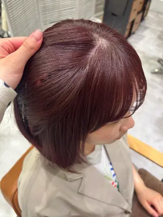 カラー mikoto暖色🍑 抜け感カラー🪡✨のヘアスタイル